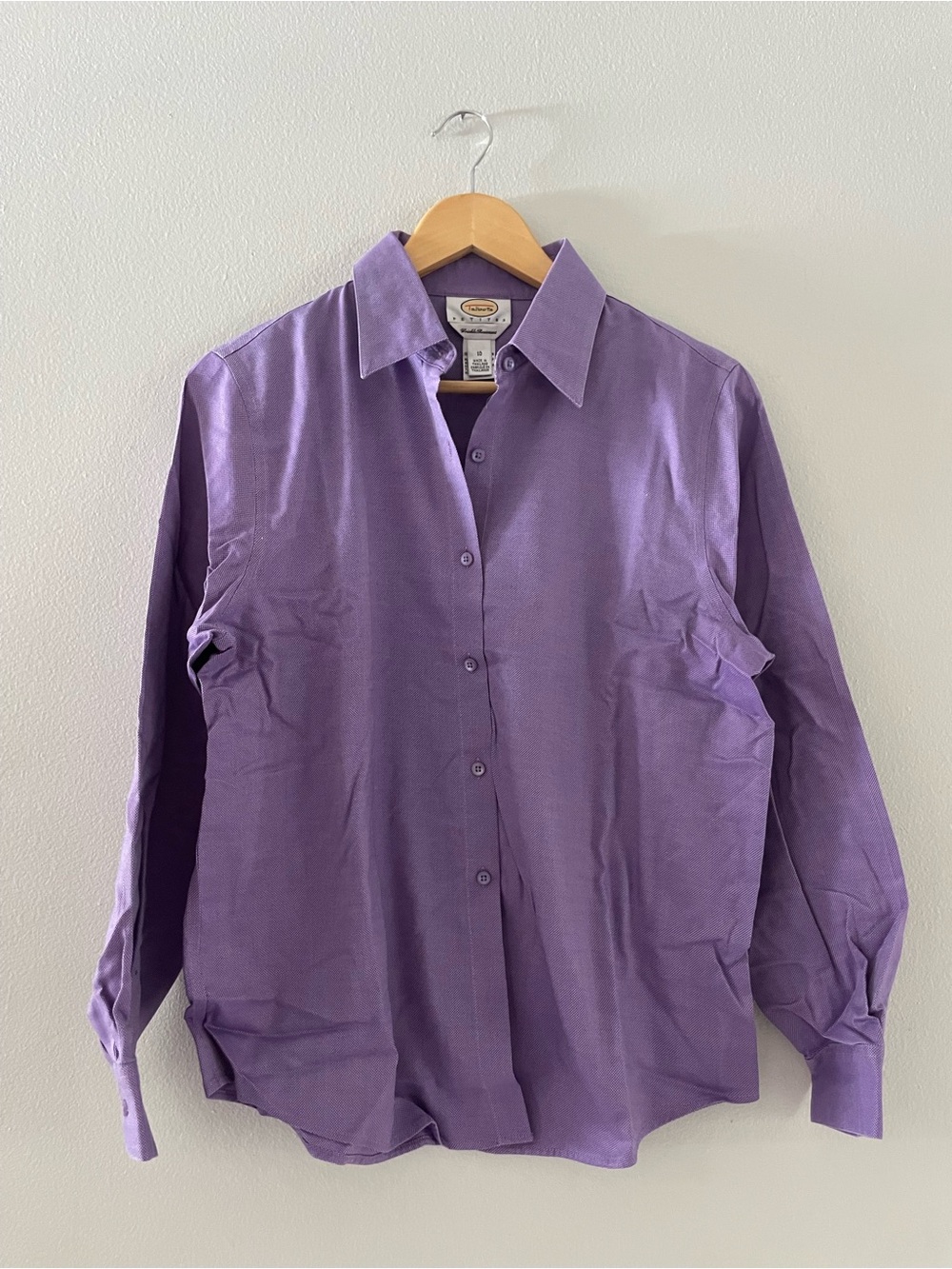 Talbots Purple Long Sleeve Button-Down Shirt